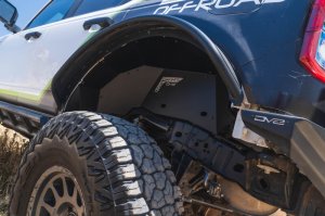 Ford Bronco Inner Fender Liners - Rear - DV8 Offroad - Aluminum - Satin Black - `21-`25